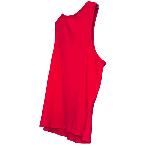 SHEIN ROUND NECK, CROPPED TANK TOP, WOMENS,  12, RED, RIB-KNIT STRETCHY, CASUAL - Picture 6 of 9